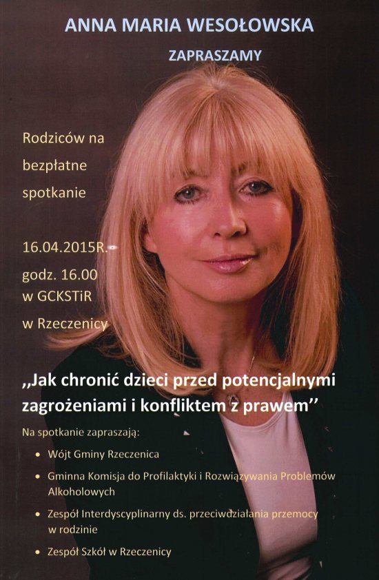 plakat informujacy ospotkaniu